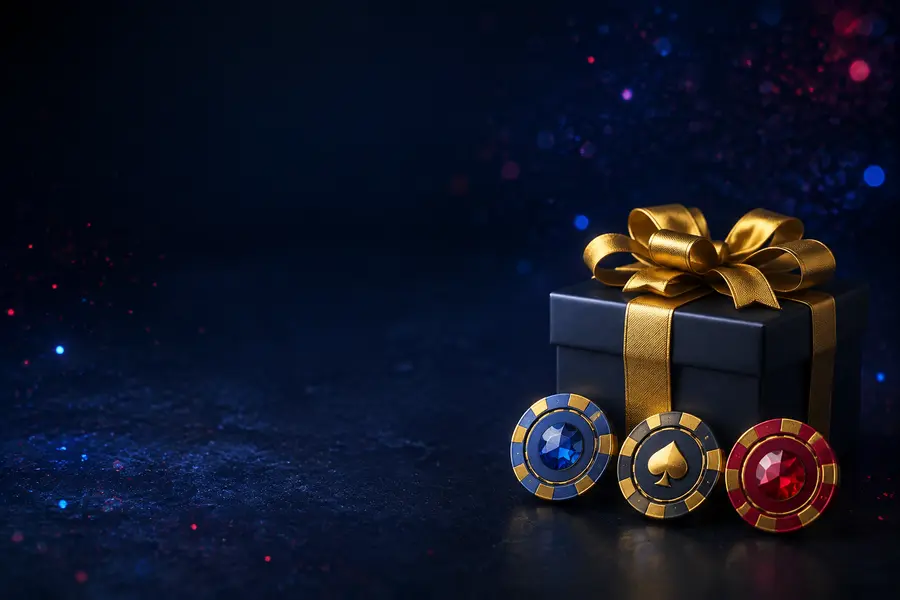 Casino promotion tokens and gift concept